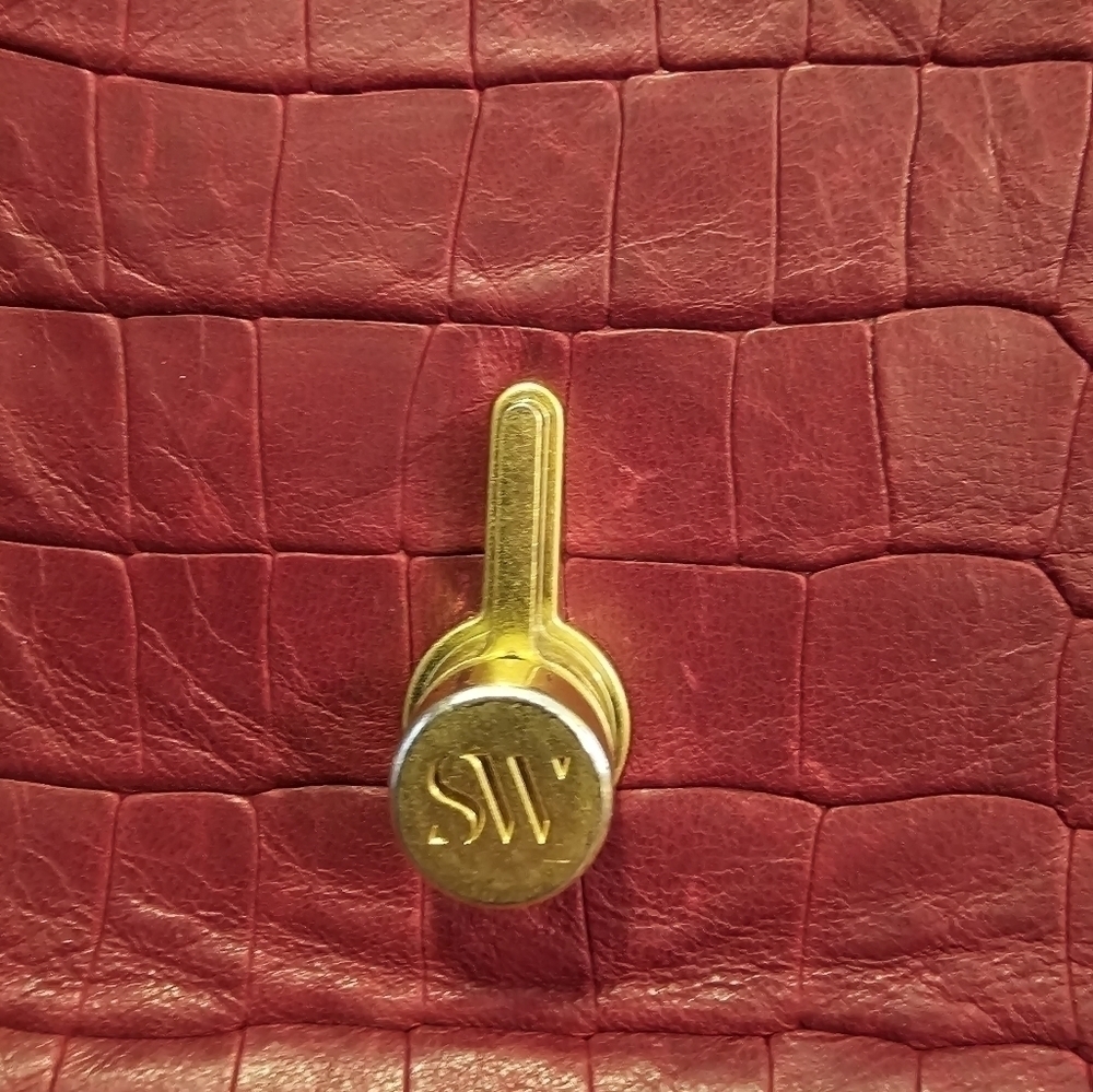 Stuart Weitzman Red crossbody purse. - Picture 8 of 9